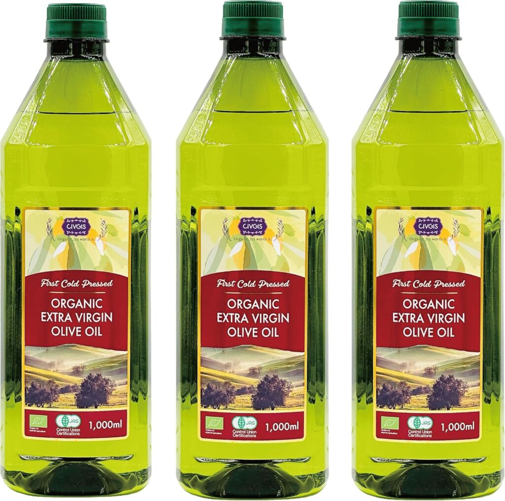オーガニック エキストラバージン オリーブオイル【大容量1リットル】1,000ml（3本）